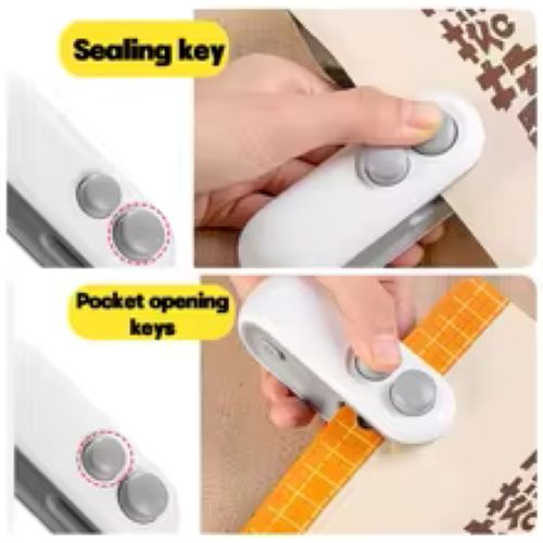 Mini Handheld Plastic Bag Sealer With Built-in Battery Portable Food Bag Heat